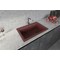 Ruvati 33"x22" Dual-Mnt Granite Composite Sgl Bowl Kitchen Sink, Carnelian Red RVG1033RD - alternate 5